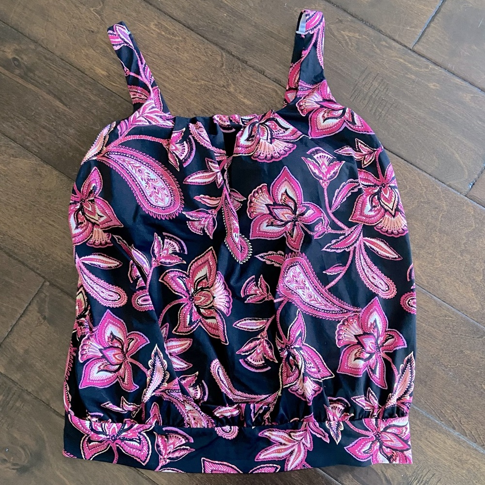 Land’s End blouson tankini swim top